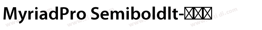 MyriadPro Semiboldlt字体转换